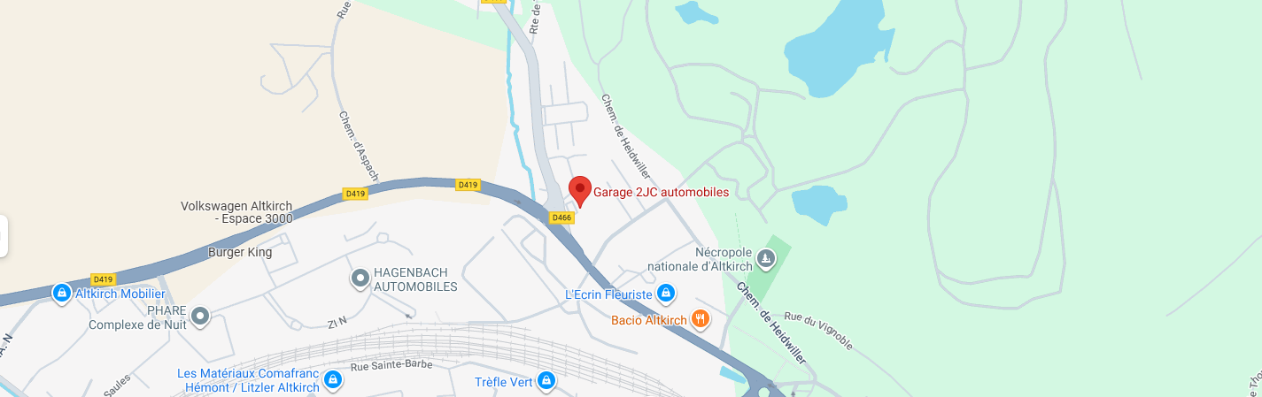 localisation du garage